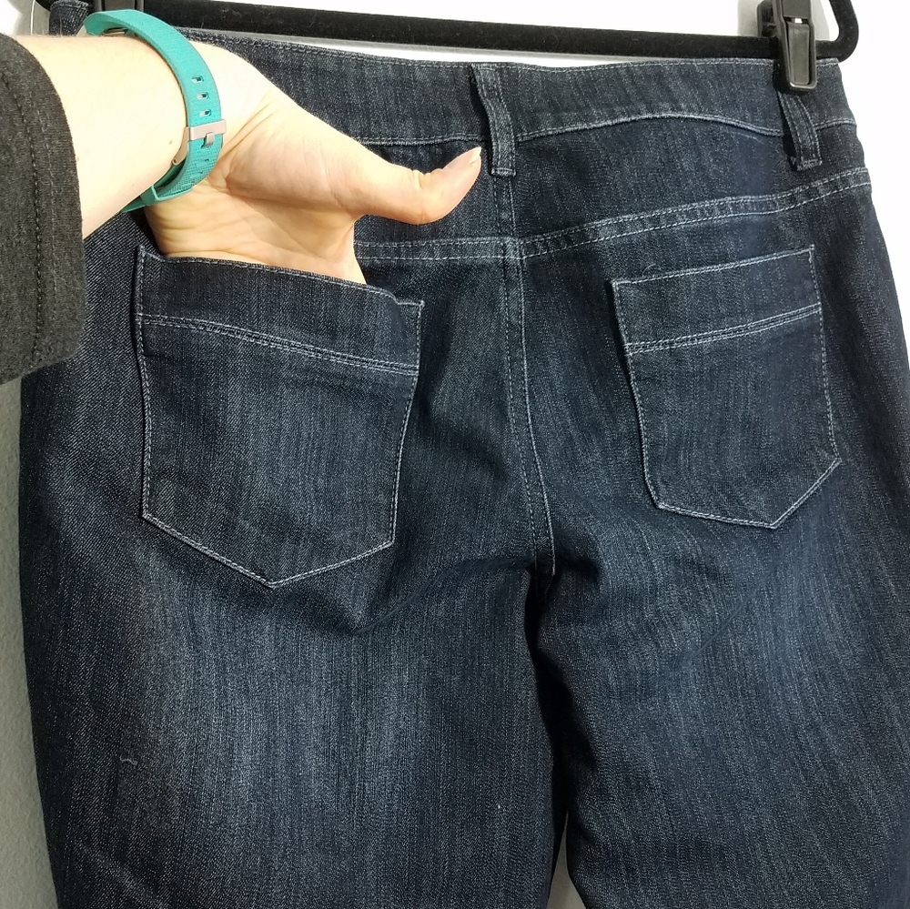 NWT Christopher & Banks dark wash jeans, 10P - Picture 7 of 8